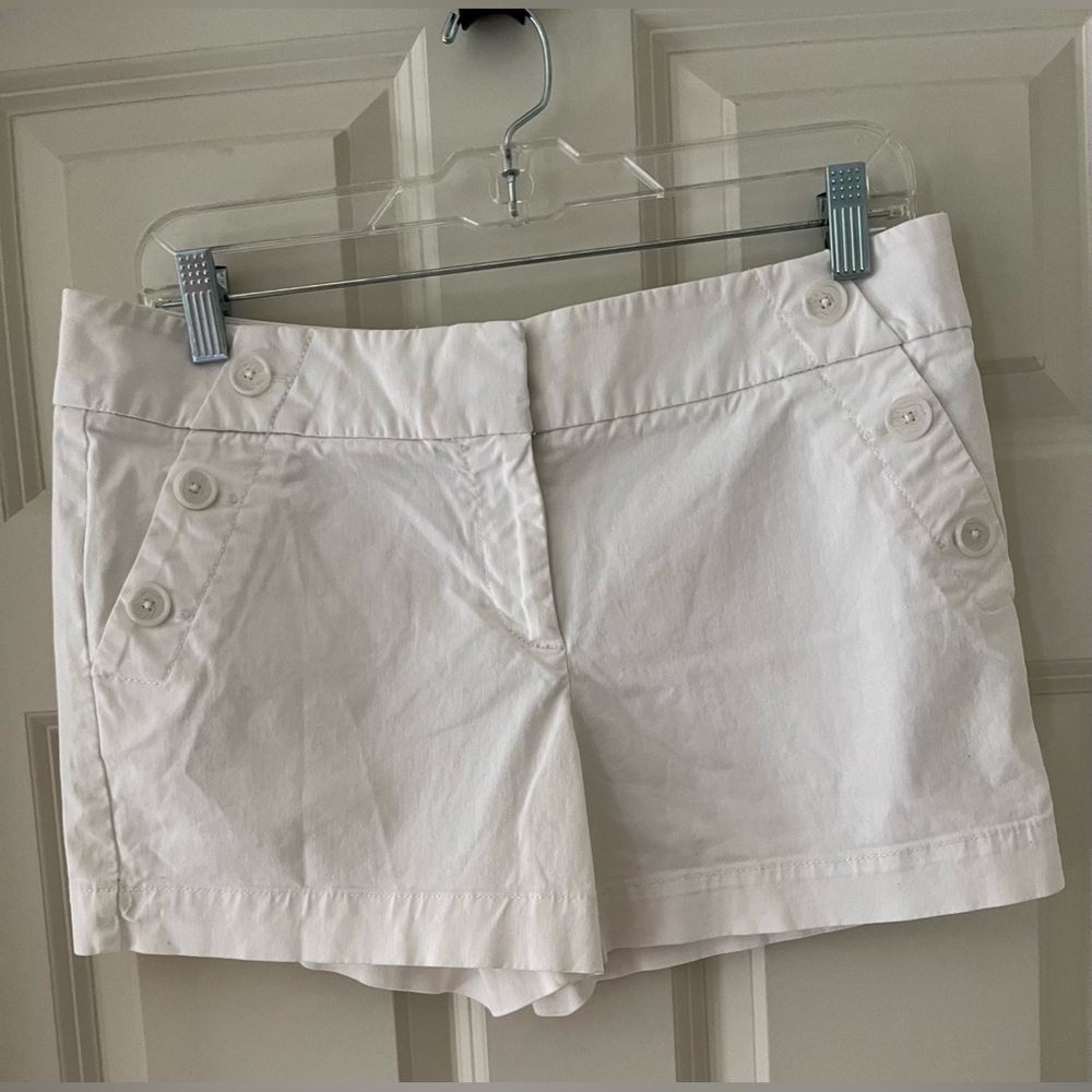 Loft White The Rivera Short, sailor nautical style w/front buttons size 2